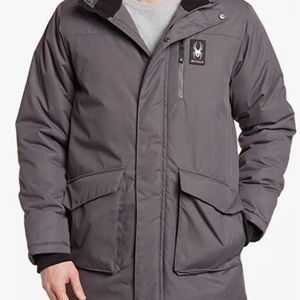 NWT Spyder Men's Hooded Parka Jacket HydroWeb Waterproof ThermaWeb Insulation L
